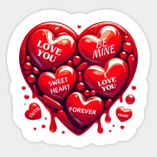 Valentine's Day Hearts Sticker